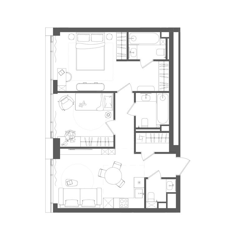 2-BD Apartment Sale, 66.1 sq. m. at Grain, Starokaluzhskoye Highway, 64с1, Moscow, Russia #1 2-BD Apartment Sale, 66.1 sq. m. at Grain, Starokaluzhskoye Highway, 64с1, Moscow, Russia #1