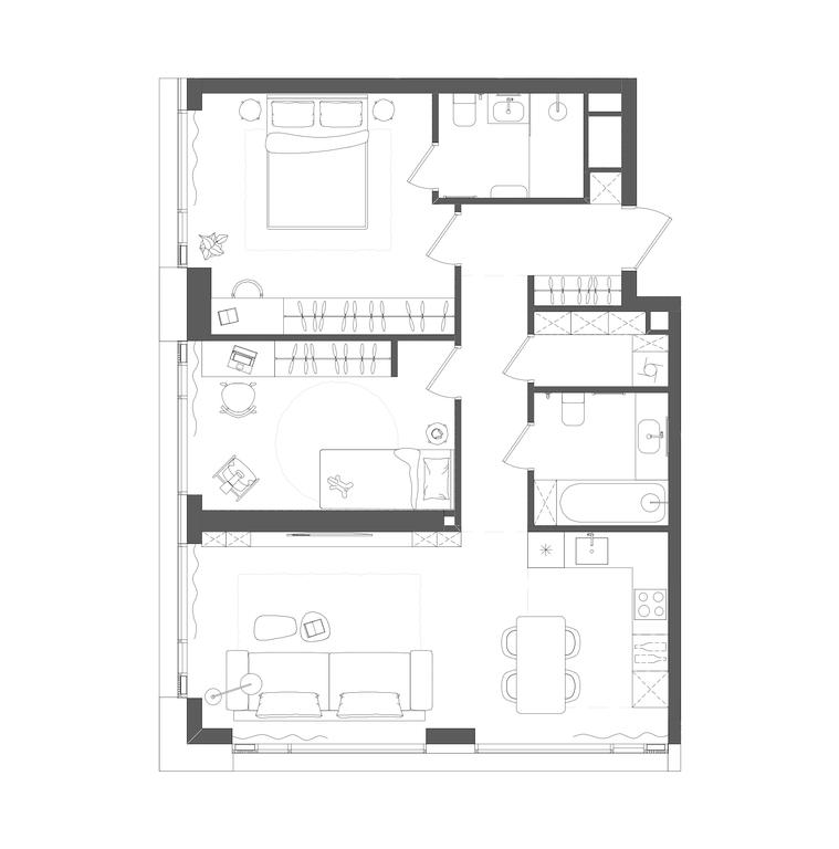 2-BD Apartment Sale, 76.2 sq. m. at Grain, Starokaluzhskoye Highway, 64с1, Moscow, Russia #1