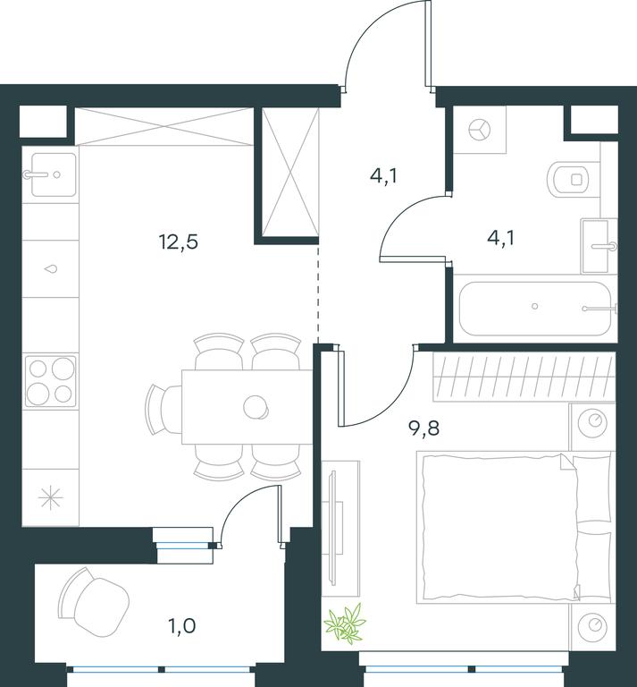 Apartment Sale, 31.5 sq. m. at Gorod V lesu, Gorod V Lesu Residential Complex, Village of Otradnoye, Krasnogorsk Urban District, Moscow Region, Russia #1 Apartment Sale, 31.5 sq. m. at Gorod V lesu, Gorod V Lesu Residential Complex, Village of Otradnoye, Krasnogorsk Urban District, Moscow Region, Russia #1