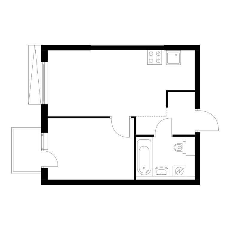 1-BD Apartment Sale, 34.9 sq. m. at Bolshaya Akademicheskaya 85, 3rd Nizhnelikhoborsky Drive, 1с16, Moscow, Russia #1