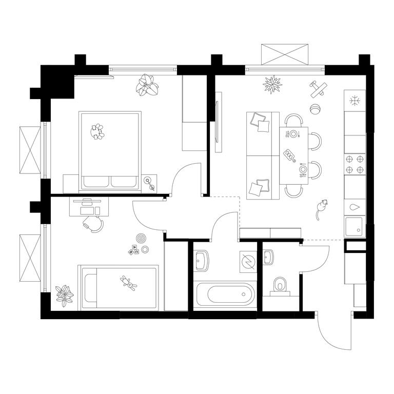 2-BD Apartment Sale, 48.6平方米 at Zelionyi Park, 687-y proyezd, 15с2, Zelenograd, Moscow, Russia #1 2-BD Apartment Sale, 48.6平方米 at Zelionyi Park, 687-y proyezd, 15с2, Zelenograd, Moscow, Russia #1