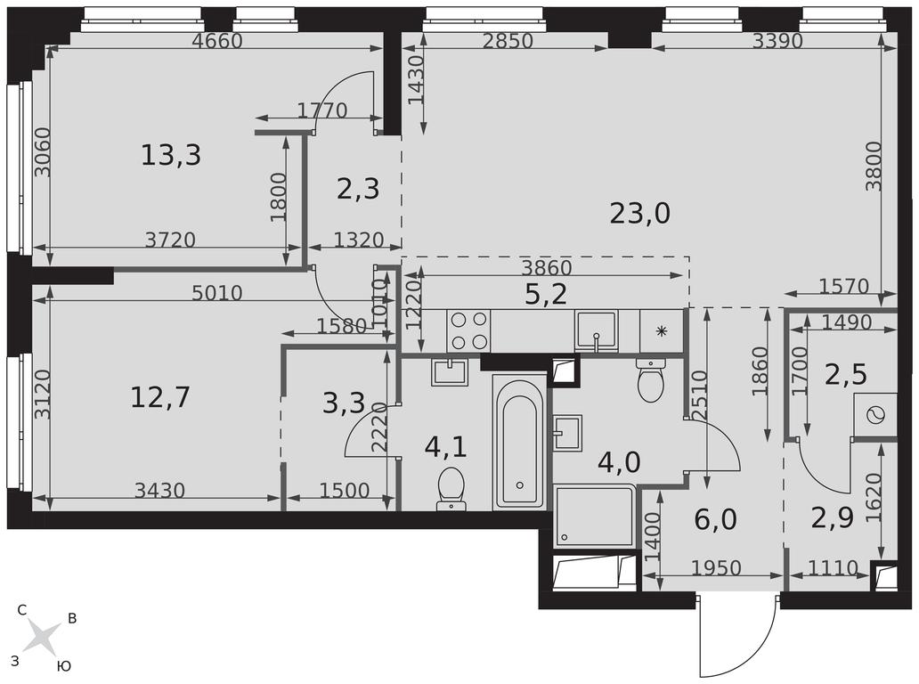 3-BD Apartment Sale, 79.3平方米 at Sydney City, Shenogina Street, 2, Moscow, Russia #2 3-BD Apartment Sale, 79.3平方米 at Sydney City, Shenogina Street, 2, Moscow, Russia #2