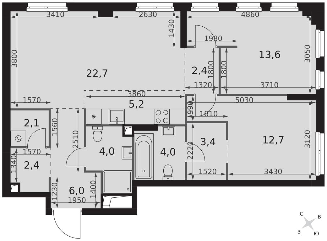 3-BD Apartment Sale, 78.5 sq. m. at Sydney City, Shenogina Street, 2, Moscow, Russia #2 3-BD Apartment Sale, 78.5 sq. m. at Sydney City, Shenogina Street, 2, Moscow, Russia #2