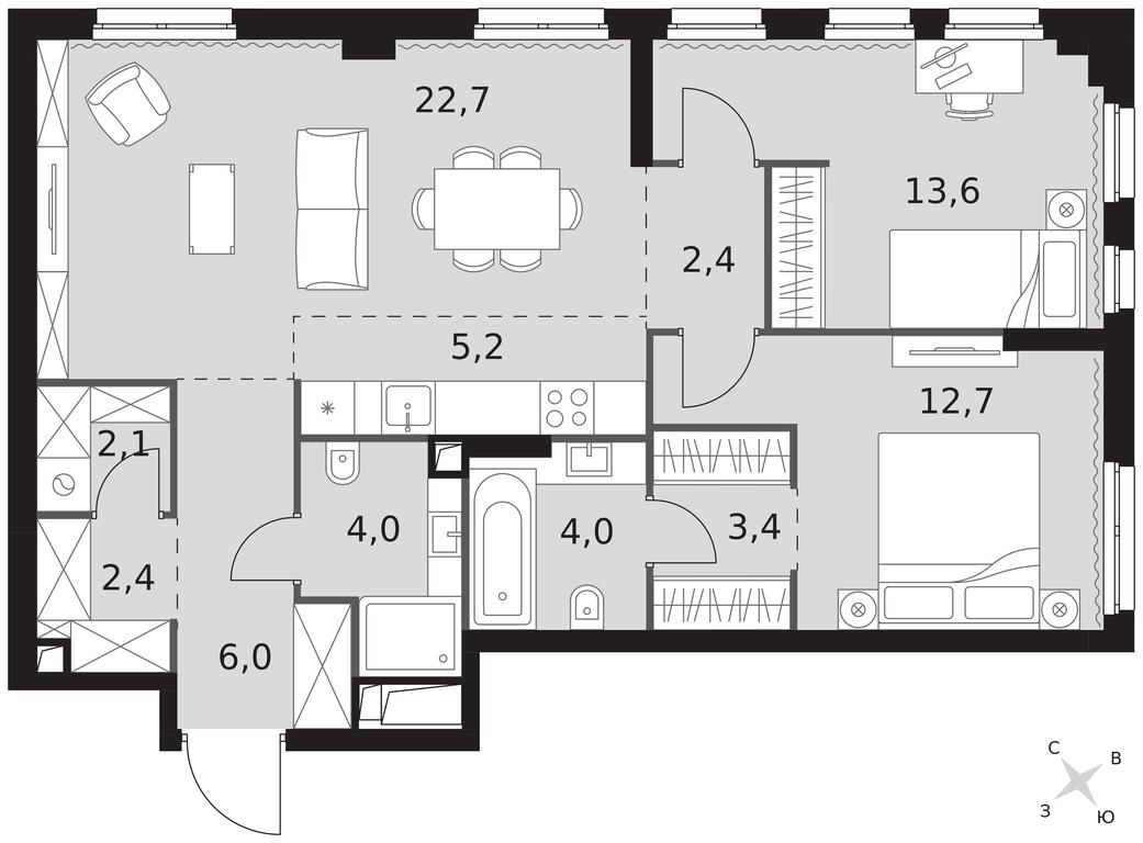 3-BD Apartment Sale, 78.5 sq. m. at Sydney City, Shenogina Street, 2, Moscow, Russia #1 3-BD Apartment Sale, 78.5 sq. m. at Sydney City, Shenogina Street, 2, Moscow, Russia #1