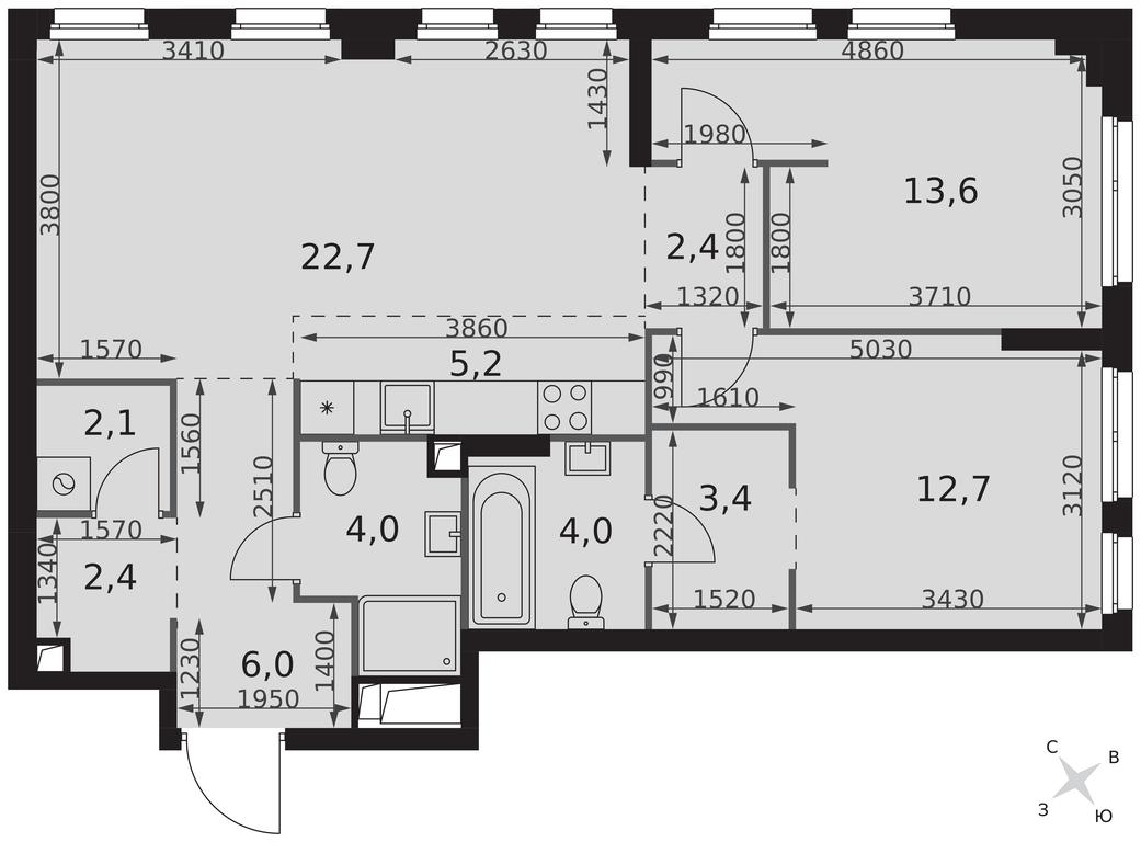 3-BD Apartment Sale, 78.5平方米 at Sydney City, Shenogina Street, 2, Moscow, Russia #2 3-BD Apartment Sale, 78.5平方米 at Sydney City, Shenogina Street, 2, Moscow, Russia #2