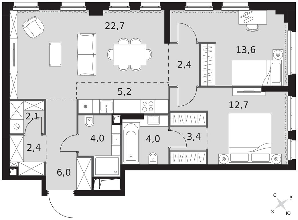 3-BD Apartment Sale, 78.5平方米 at Sydney City, Shenogina Street, 2, Moscow, Russia #1 3-BD Apartment Sale, 78.5平方米 at Sydney City, Shenogina Street, 2, Moscow, Russia #1