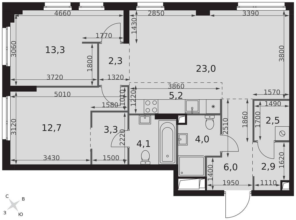 3-BD Apartment Sale, 79.3平方米 at Sydney City, Shenogina Street, 2, Moscow, Russia #2 3-BD Apartment Sale, 79.3平方米 at Sydney City, Shenogina Street, 2, Moscow, Russia #2