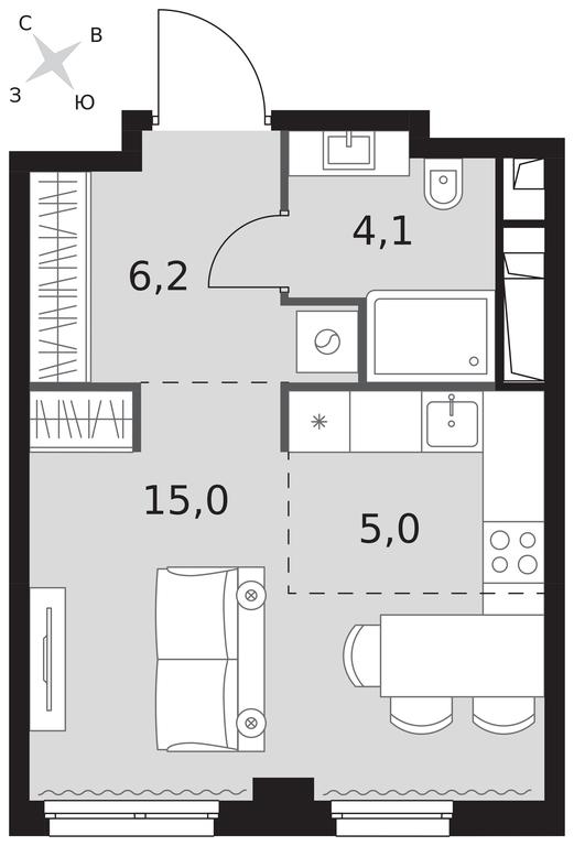 Apartment Sale, 30.3 sq. m. at Sydney City, Shenogina Street, 2, Moscow, Russia #1 Apartment Sale, 30.3 sq. m. at Sydney City, Shenogina Street, 2, Moscow, Russia #1