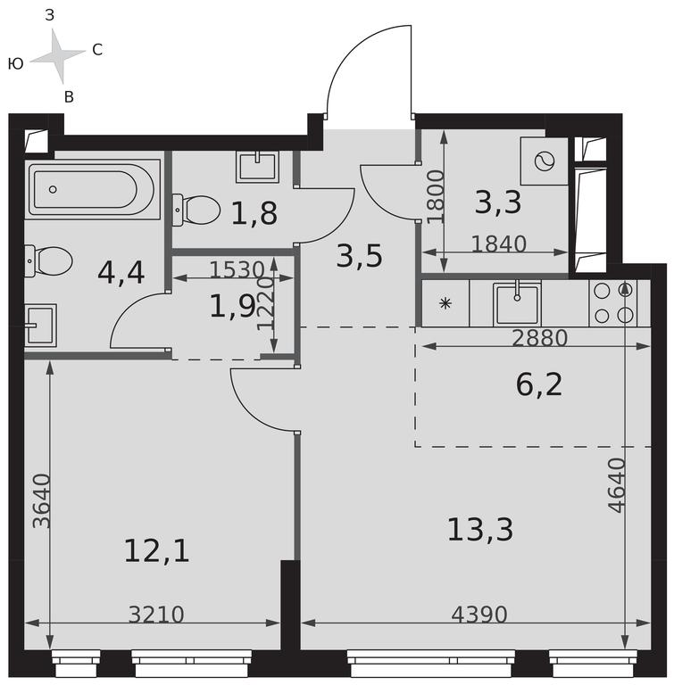 2-BD Apartment Sale, 46.5 sq. m. at Sydney City, Shenogina Street, 2, Moscow, Russia #2 2-BD Apartment Sale, 46.5 sq. m. at Sydney City, Shenogina Street, 2, Moscow, Russia #2