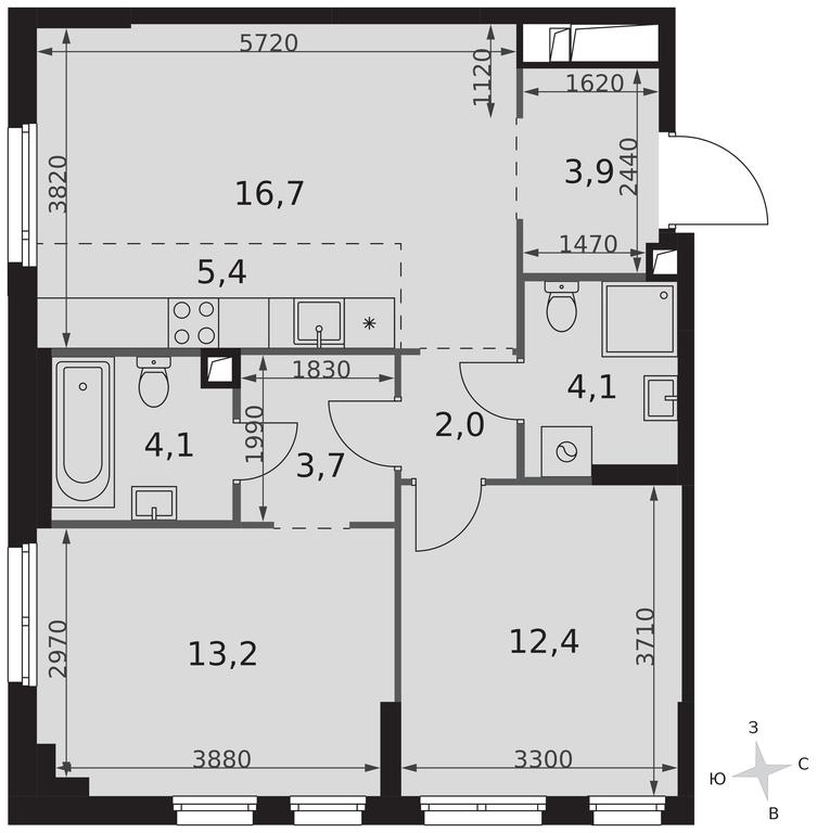3-BD Apartment Sale, 65.5平方米 at Sydney City, Shenogina Street, 2, Moscow, Russia #2 3-BD Apartment Sale, 65.5平方米 at Sydney City, Shenogina Street, 2, Moscow, Russia #2