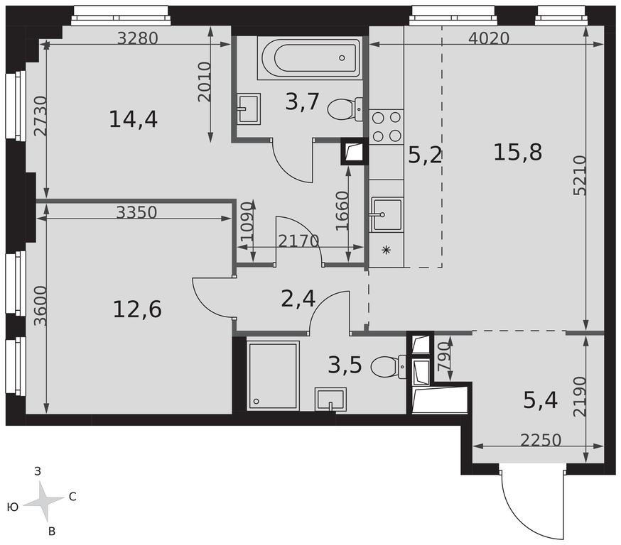 3-BD Apartment Sale, 63平方米 at Sydney City, Shenogina Street, 2, Moscow, Russia #2 3-BD Apartment Sale, 63平方米 at Sydney City, Shenogina Street, 2, Moscow, Russia #2