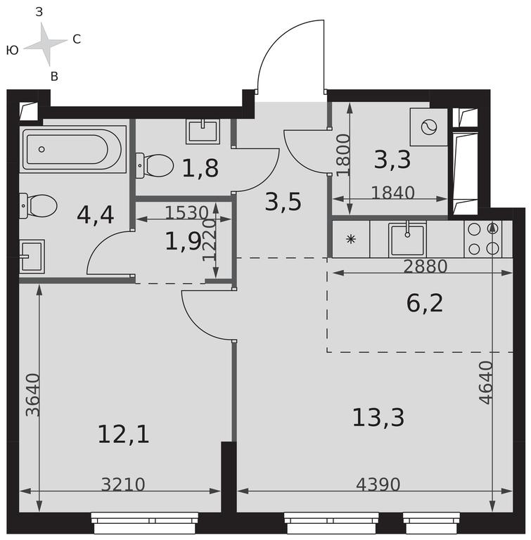 2-BD Apartment Sale, 46.5 sq. m. at Sydney City, Shenogina Street, 2, Moscow, Russia #2 2-BD Apartment Sale, 46.5 sq. m. at Sydney City, Shenogina Street, 2, Moscow, Russia #2