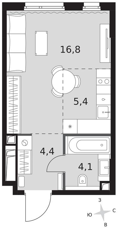 Apartment Sale, 30.7平方米 at Sydney City, Shenogina Street, 2, Moscow, Russia #1 Apartment Sale, 30.7平方米 at Sydney City, Shenogina Street, 2, Moscow, Russia #1