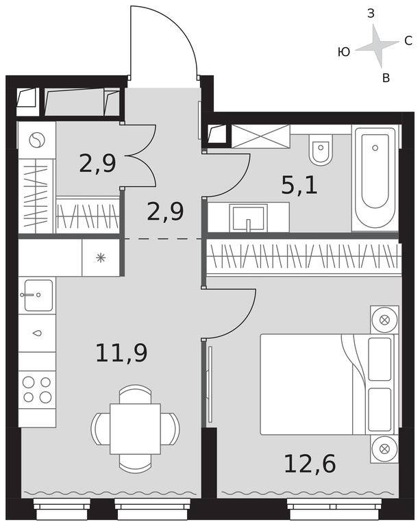 1-BD Apartment Sale, 35.4 sq. m. at Sydney City, Shenogina Street, 2, Moscow, Russia #1 1-BD Apartment Sale, 35.4 sq. m. at Sydney City, Shenogina Street, 2, Moscow, Russia #1