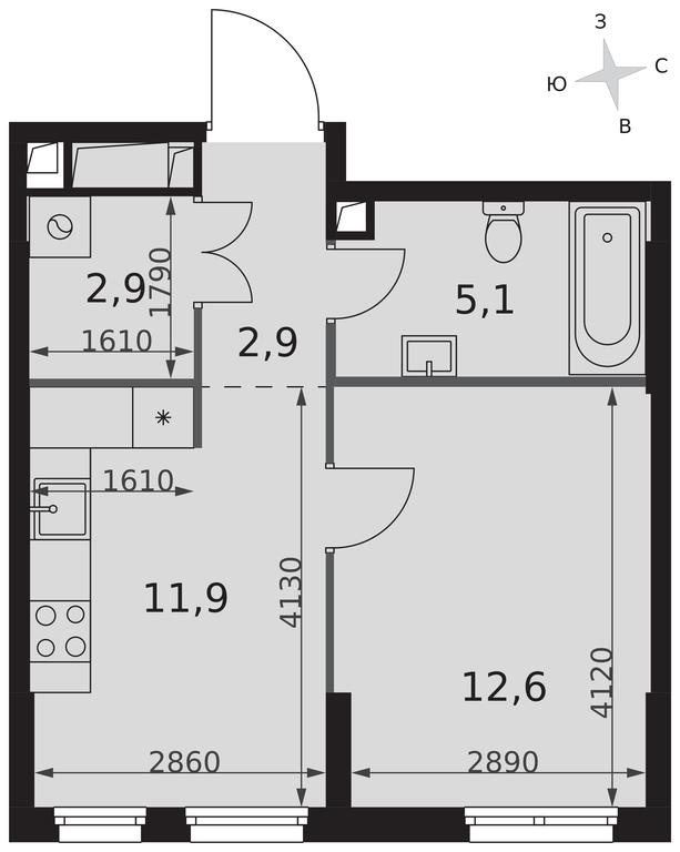1-BD Apartment Sale, 35.4 sq. m. at Sydney City, Shenogina Street, 2, Moscow, Russia #2 1-BD Apartment Sale, 35.4 sq. m. at Sydney City, Shenogina Street, 2, Moscow, Russia #2