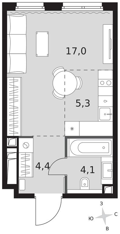 Apartment Sale, 30.8平方米 at Sydney City, Shenogina Street, 2, Moscow, Russia #1 Apartment Sale, 30.8平方米 at Sydney City, Shenogina Street, 2, Moscow, Russia #1
