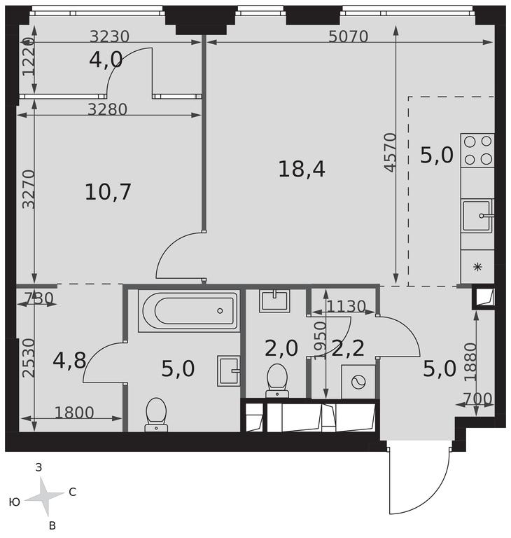 2-BD Apartment Sale, 57.1平方米 at Sydney City, Shenogina Street, 2, Moscow, Russia #2 2-BD Apartment Sale, 57.1平方米 at Sydney City, Shenogina Street, 2, Moscow, Russia #2