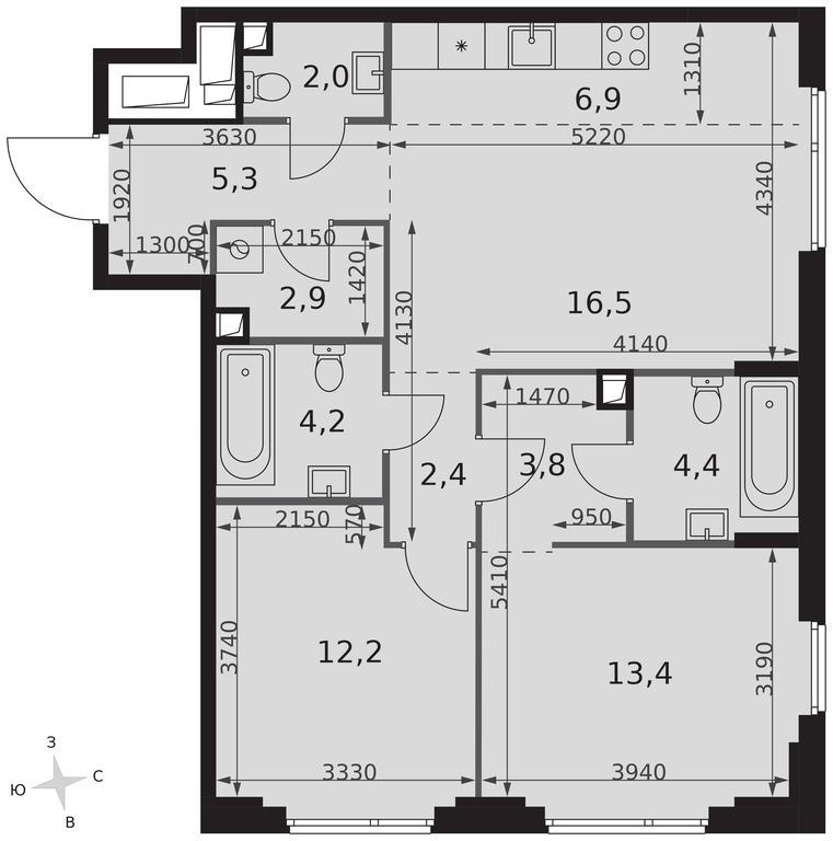 3-BD Apartment Sale, 74平方米 at Sydney City, Shenogina Street, 2, Moscow, Russia #2 3-BD Apartment Sale, 74平方米 at Sydney City, Shenogina Street, 2, Moscow, Russia #2
