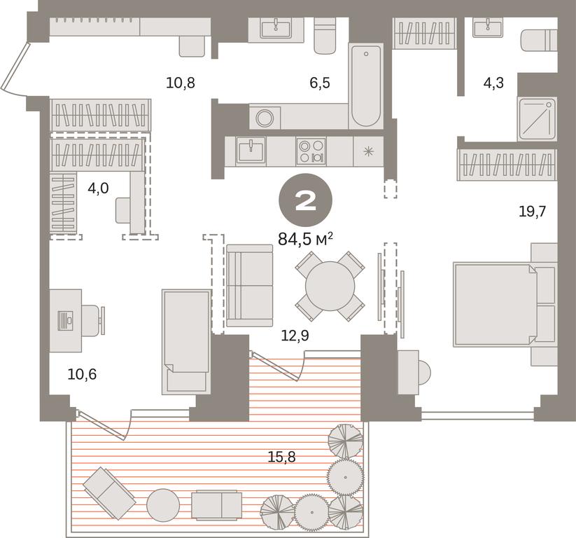 2-BD Apartment Sale, 84.5 sq. m. at Pervy kvartal, Kalinovaya ulitsa, derevnya Sapronovo, Leninskiy City District, Moscow Region, Russia #1 2-BD Apartment Sale, 84.5 sq. m. at Pervy kvartal, Kalinovaya ulitsa, derevnya Sapronovo, Leninskiy City District, Moscow Region, Russia #1