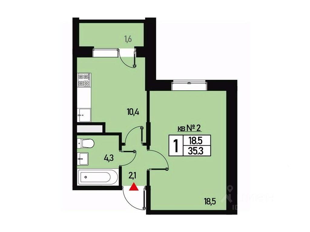 Apartment Sale, 35平方米 at Borisoglebskoe, Generala Donskova Street, Novofyodorovskoye Settlement, Moscow, Russia #1