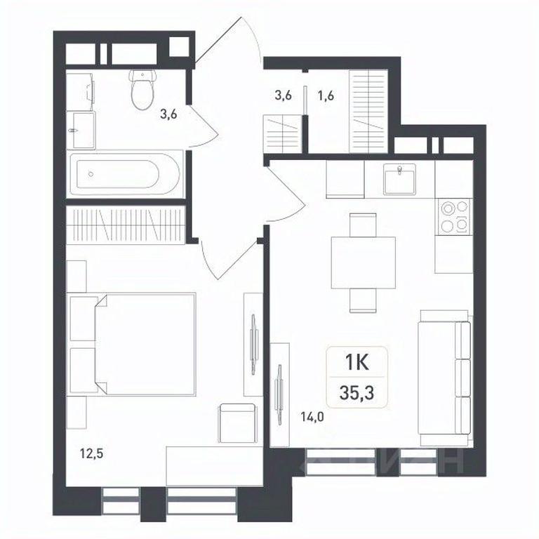 Apartment Sale, 35.3平方米 at Novaya Shcherbinka, Borisovka Village, Podolsk City District, Moscow Region, Russia #1 Apartment Sale, 35.3平方米 at Novaya Shcherbinka, Borisovka Village, Podolsk City District, Moscow Region, Russia #1