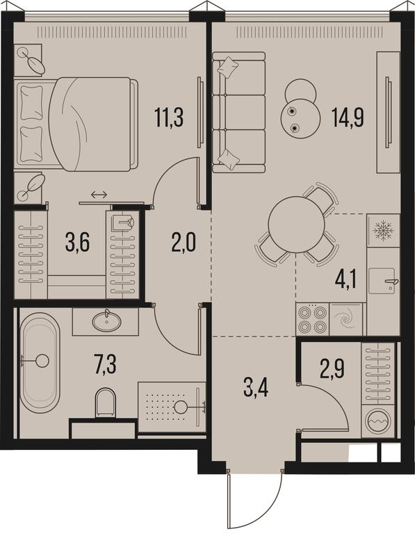 1-BD Apartment Sale, 49.5 sq. m. at High Life, Letnikovskaya Street, 11/10с1, Moscow, Russia #1 1-BD Apartment Sale, 49.5 sq. m. at High Life, Letnikovskaya Street, 11/10с1, Moscow, Russia #1