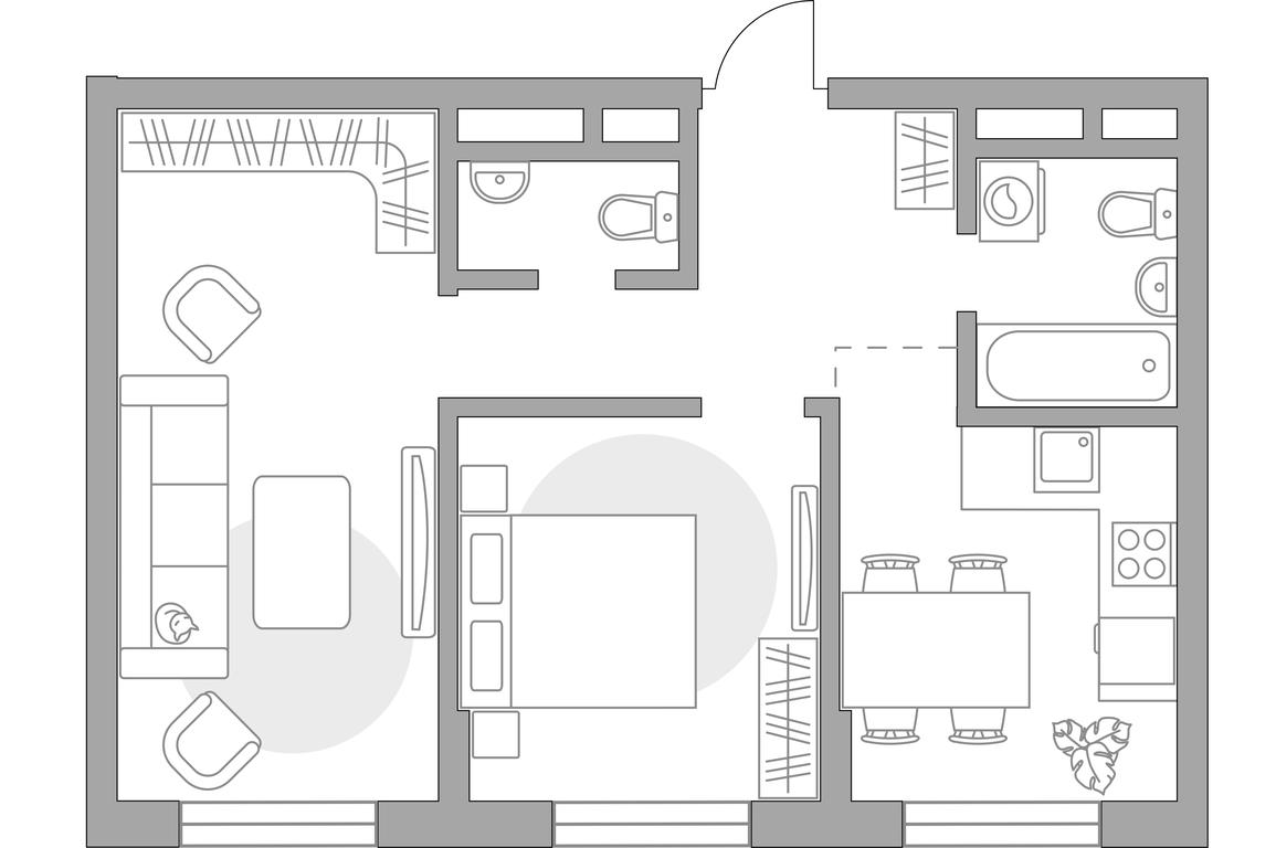 2-BD Apartment Sale, 50.9平方米 at Zhivopisnyi, derevnya Spasskiye Vyselki, 9, Leninskiy City District, Moscow Region, Russia #1