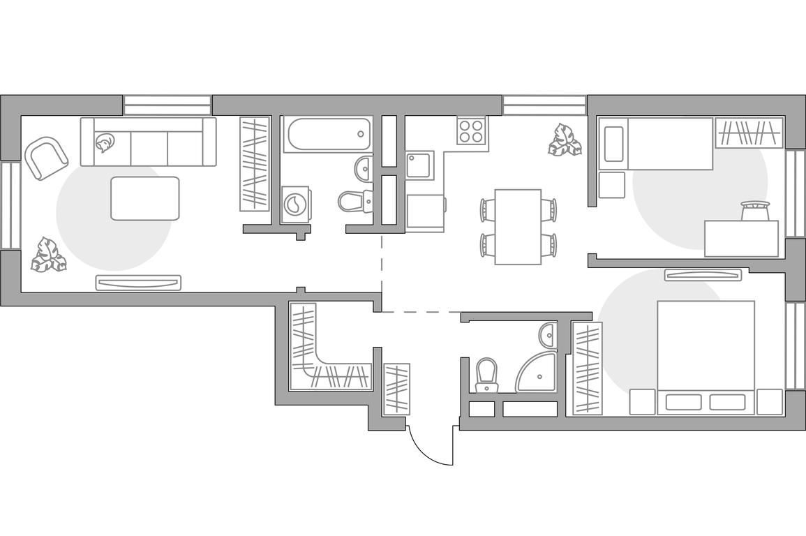 3-BD Apartment Sale, 68.95 sq. m. at Zhivopisnyi, derevnya Spasskiye Vyselki, 9, Leninskiy City District, Moscow Region, Russia #1