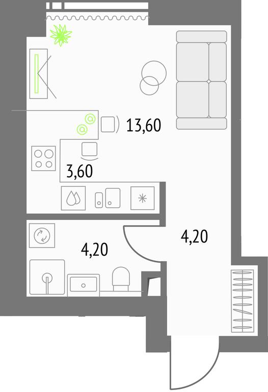 Apartment Sale, 26.2平方米 at Upside Towers, Ogorodny Drive, 4с1, Moscow, Russia #1 Apartment Sale, 26.2平方米 at Upside Towers, Ogorodny Drive, 4с1, Moscow, Russia #1