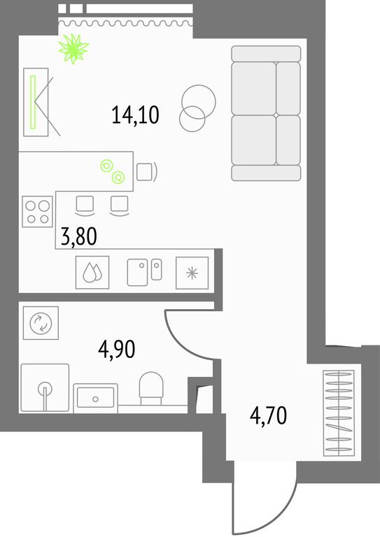 Apartment Sale, 28 sq. m. at Upside Towers, Ogorodny Drive, 4с1, Moscow, Russia #1 Apartment Sale, 28 sq. m. at Upside Towers, Ogorodny Drive, 4с1, Moscow, Russia #1