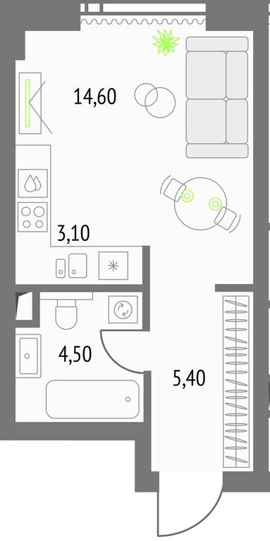 Apartment Sale, 28.1 sq. m. at Upside Towers, Ogorodny Drive, 4с1, Moscow, Russia #1 Apartment Sale, 28.1 sq. m. at Upside Towers, Ogorodny Drive, 4с1, Moscow, Russia #1