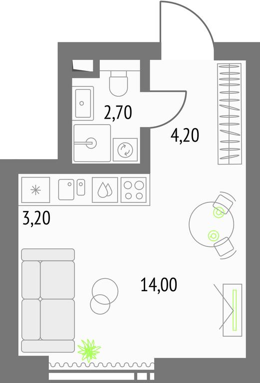 Apartment Sale, 26.8 sq. m. at Upside Towers, Ogorodny Drive, 4с1, Moscow, Russia #1 Apartment Sale, 26.8 sq. m. at Upside Towers, Ogorodny Drive, 4с1, Moscow, Russia #1