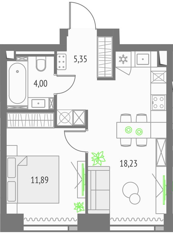 1-BD Apartment Sale, 39.15 sq. m. at Upside Towers, Ogorodny Drive, 4с1, Moscow, Russia #1 1-BD Apartment Sale, 39.15 sq. m. at Upside Towers, Ogorodny Drive, 4с1, Moscow, Russia #1