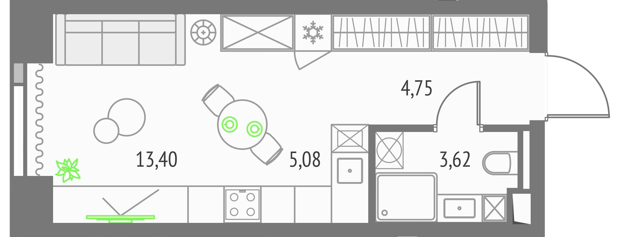 Apartment Sale, 26.85平方米 at Upside Towers, Ogorodny Drive, 4с1, Moscow, Russia #1 Apartment Sale, 26.85平方米 at Upside Towers, Ogorodny Drive, 4с1, Moscow, Russia #1