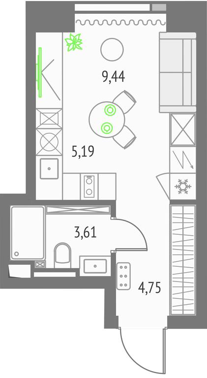 Apartment Sale, 22.99 sq. m. at Upside Towers, Ogorodny Drive, 4с1, Moscow, Russia #1 Apartment Sale, 22.99 sq. m. at Upside Towers, Ogorodny Drive, 4с1, Moscow, Russia #1