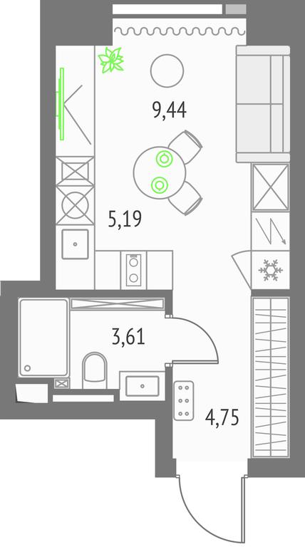 Apartment Sale, 22.99 sq. m. at Upside Towers, Ogorodny Drive, 4с1, Moscow, Russia #1 Apartment Sale, 22.99 sq. m. at Upside Towers, Ogorodny Drive, 4с1, Moscow, Russia #1
