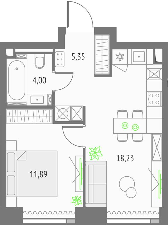 1-BD Apartment Sale, 39.47 sq. m. at Upside Towers, Ogorodny Drive, 4с1, Moscow, Russia #1 1-BD Apartment Sale, 39.47 sq. m. at Upside Towers, Ogorodny Drive, 4с1, Moscow, Russia #1