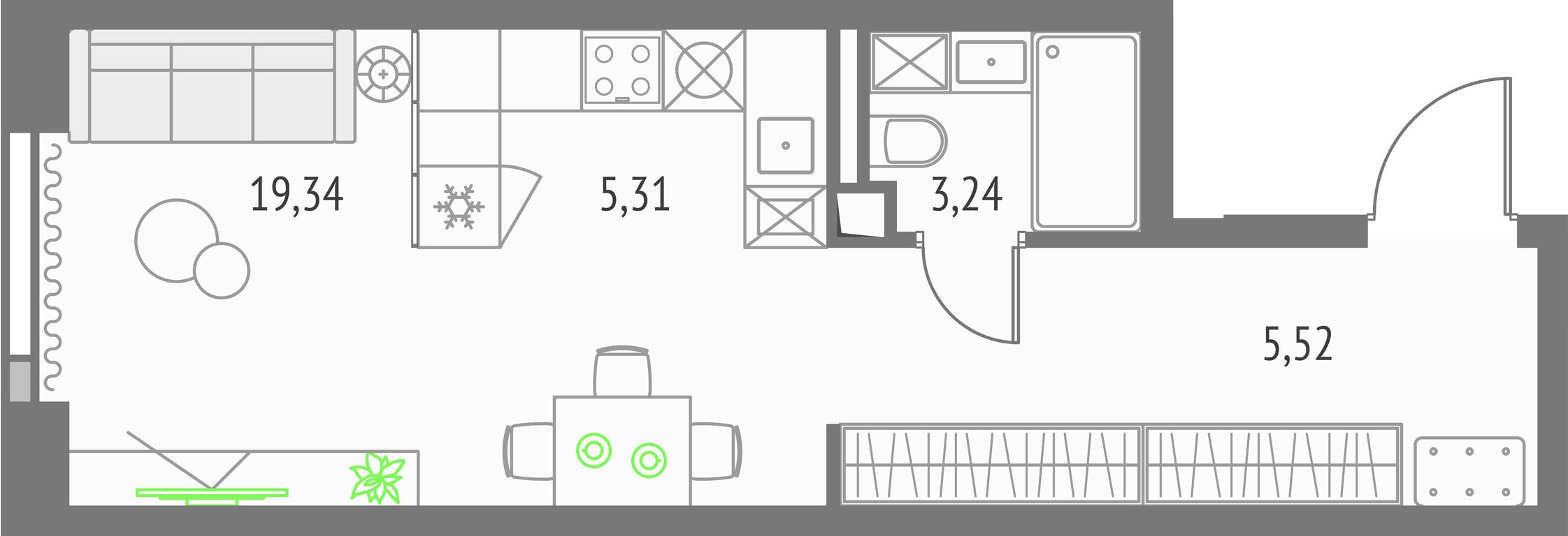 Apartment Sale, 33.41平方米 at Upside Towers, Ogorodny Drive, 4с1, Moscow, Russia #1 Apartment Sale, 33.41平方米 at Upside Towers, Ogorodny Drive, 4с1, Moscow, Russia #1