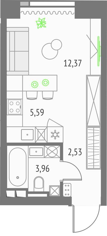 Apartment Sale, 24.45 sq. m. at Upside Towers, Ogorodny Drive, 4с1, Moscow, Russia #1 Apartment Sale, 24.45 sq. m. at Upside Towers, Ogorodny Drive, 4с1, Moscow, Russia #1