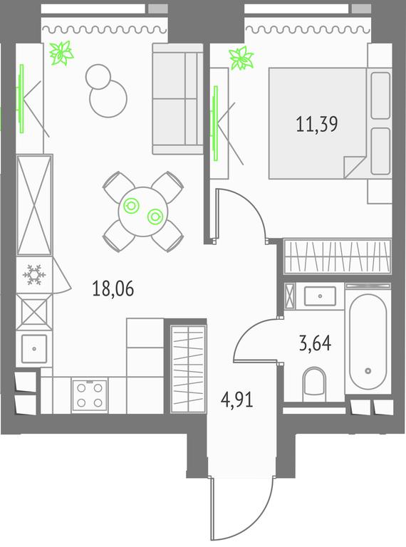 1-BD Apartment Sale, 38 sq. m. at Upside Towers, Ogorodny Drive, 4с1, Moscow, Russia #1 1-BD Apartment Sale, 38 sq. m. at Upside Towers, Ogorodny Drive, 4с1, Moscow, Russia #1