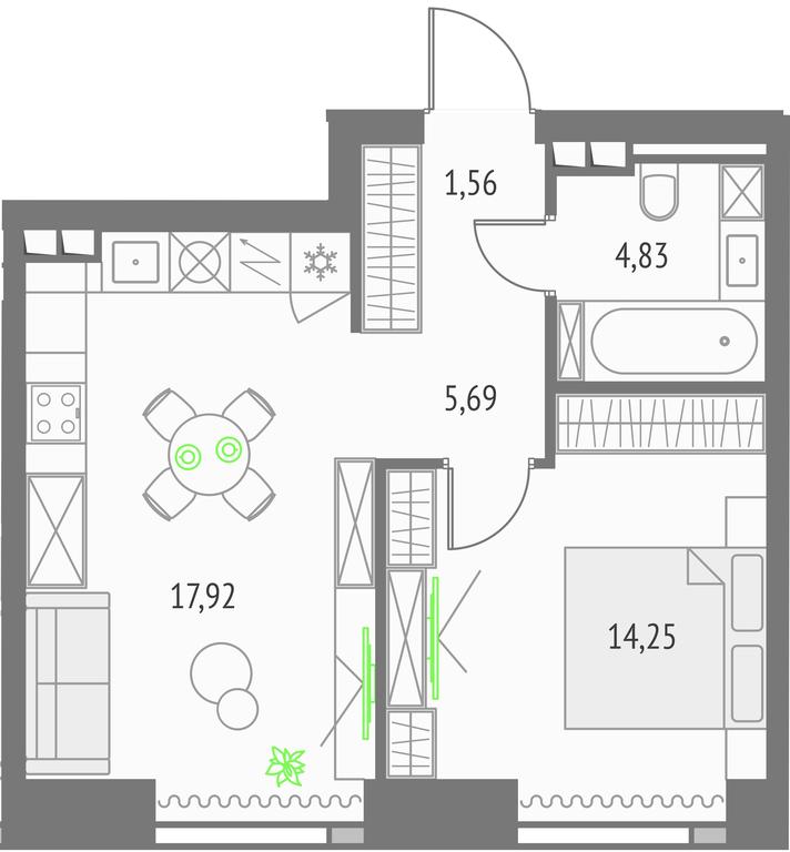 1-BD Apartment Sale, 44.25 sq. m. at Upside Towers, Ogorodny Drive, 4с1, Moscow, Russia #1 1-BD Apartment Sale, 44.25 sq. m. at Upside Towers, Ogorodny Drive, 4с1, Moscow, Russia #1