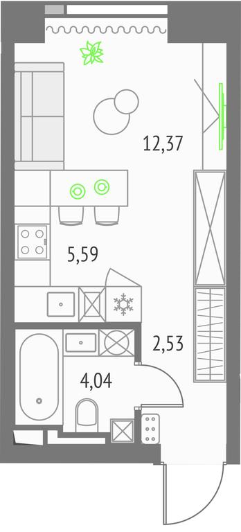 Apartment Sale, 24.53 sq. m. at Upside Towers, Ogorodny Drive, 4с1, Moscow, Russia #1 Apartment Sale, 24.53 sq. m. at Upside Towers, Ogorodny Drive, 4с1, Moscow, Russia #1