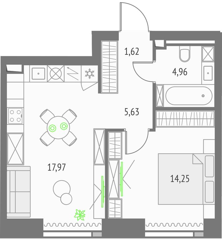 Продажа 1-комн. квартиры, 44,43 м² в ЖК «Upside Towers (Апсайд Тауэрс)», Огородный проезд, 4с1, Москва, Россия #1 Продажа 1-комн. квартиры, 44,43 м² в ЖК «Upside Towers (Апсайд Тауэрс)», Огородный проезд, 4с1, Москва, Россия #1
