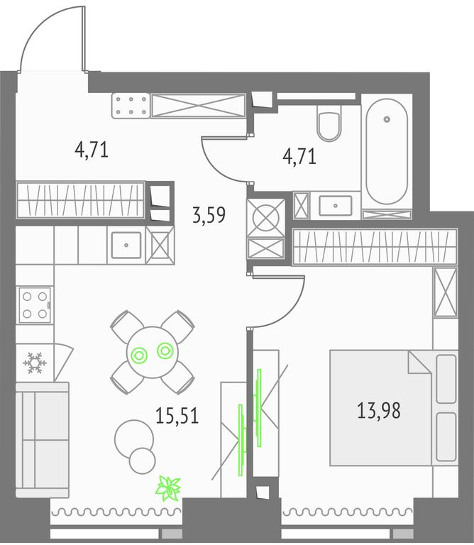 Продажа 1-комн. квартиры, 42,5 м² в ЖК «Upside Towers (Апсайд Тауэрс)», Огородный проезд, 4с1, Москва, Россия #1 Продажа 1-комн. квартиры, 42,5 м² в ЖК «Upside Towers (Апсайд Тауэрс)», Огородный проезд, 4с1, Москва, Россия #1
