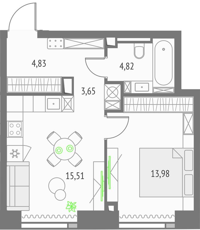 Продажа 1-комн. квартиры, 42,79 м² в ЖК «Upside Towers (Апсайд Тауэрс)», Огородный проезд, 4с1, Москва, Россия #1 Продажа 1-комн. квартиры, 42,79 м² в ЖК «Upside Towers (Апсайд Тауэрс)», Огородный проезд, 4с1, Москва, Россия #1