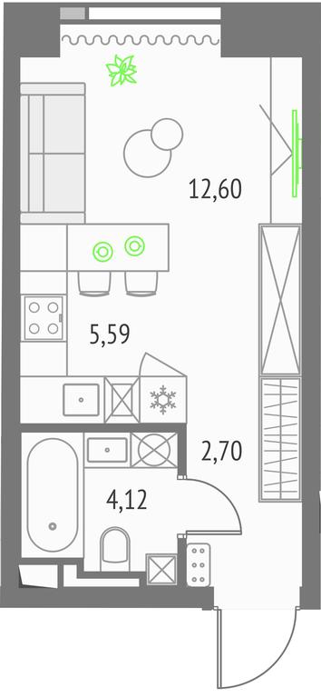 Apartment Sale, 25.01 sq. m. at Upside Towers, Ogorodny Drive, 4с1, Moscow, Russia #1 Apartment Sale, 25.01 sq. m. at Upside Towers, Ogorodny Drive, 4с1, Moscow, Russia #1