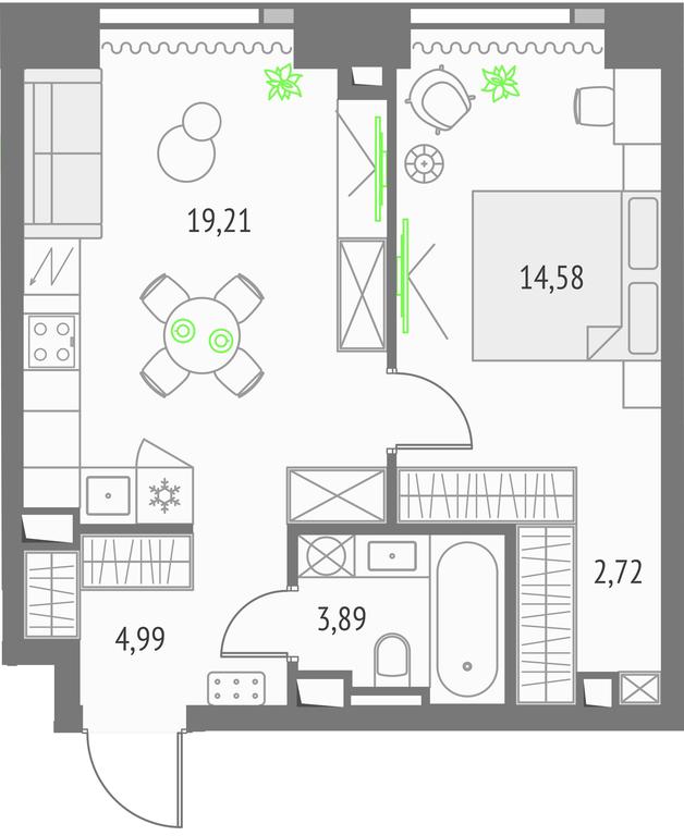 Продажа 1-комн. квартиры, 45,39 м² в ЖК «Upside Towers (Апсайд Тауэрс)», Огородный проезд, 4с1, Москва, Россия #1 Продажа 1-комн. квартиры, 45,39 м² в ЖК «Upside Towers (Апсайд Тауэрс)», Огородный проезд, 4с1, Москва, Россия #1