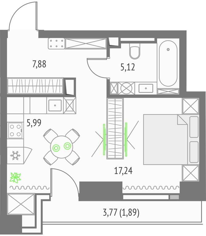 Apartment Sale, 38.12平方米 at Upside Towers, Ogorodny Drive, 4с1, Moscow, Russia #1 Apartment Sale, 38.12平方米 at Upside Towers, Ogorodny Drive, 4с1, Moscow, Russia #1