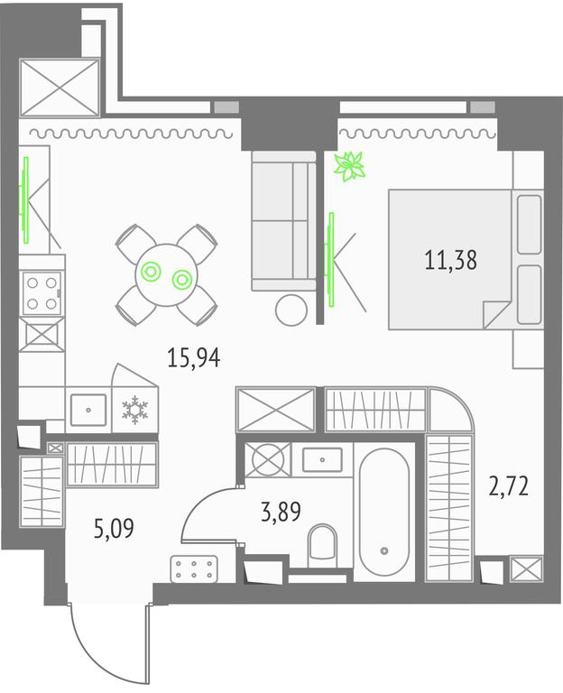 Apartment Sale, 39.02 sq. m. at Upside Towers, Ogorodny Drive, 4с1, Moscow, Russia #1 Apartment Sale, 39.02 sq. m. at Upside Towers, Ogorodny Drive, 4с1, Moscow, Russia #1