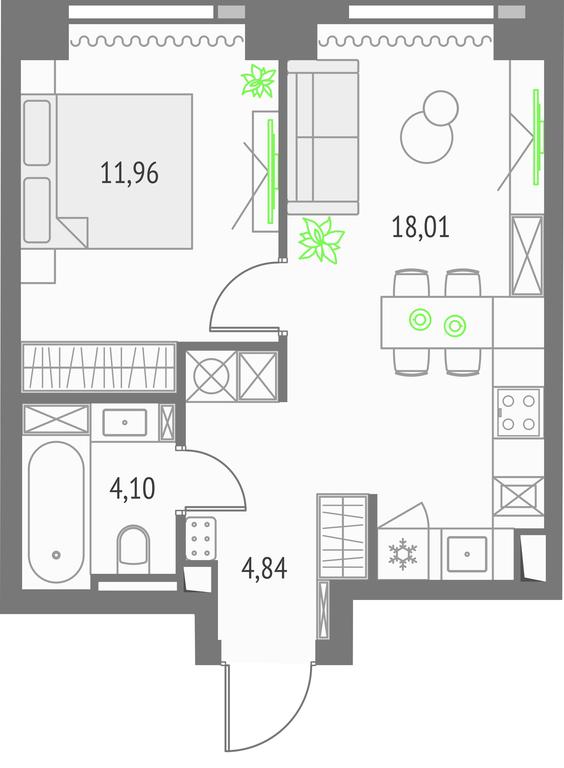 1-BD Apartment Sale, 38.91 sq. m. at Upside Towers, Ogorodny Drive, 4с1, Moscow, Russia #1 1-BD Apartment Sale, 38.91 sq. m. at Upside Towers, Ogorodny Drive, 4с1, Moscow, Russia #1